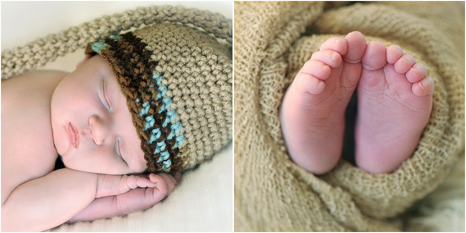 Baby boy sleeping for his newborn session