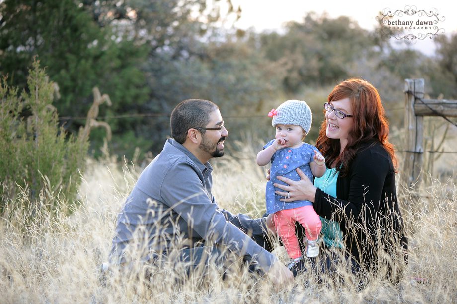 One Year Outdoor Family Photos Albuquerque NM